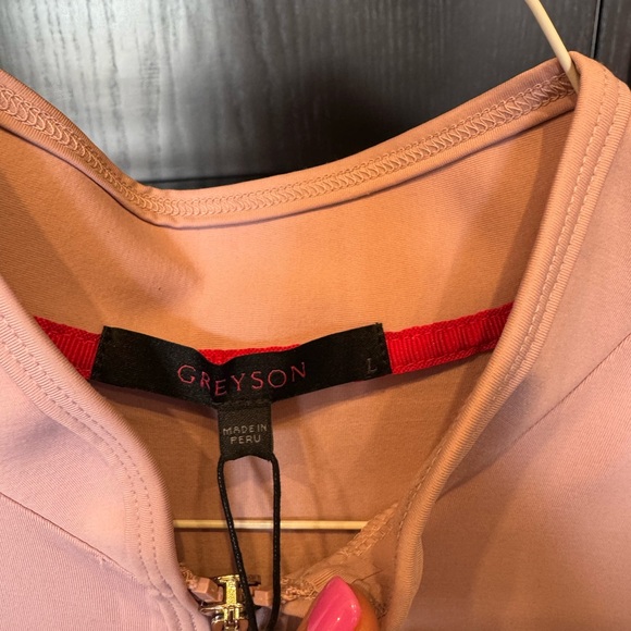 Greyson Pink Sleeveless Polo Tank Top - Picture 2 of 4